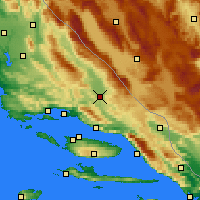 Nearby Forecast Locations - Trilj - Map