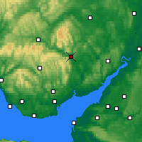 Nearby Forecast Locations - Abergavenny - Map