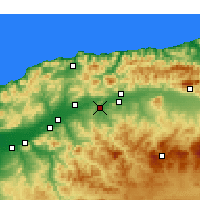 Nearby Forecast Locations - Oued Fodda - Map