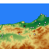 Nearby Forecast Locations - Hadjout - Map