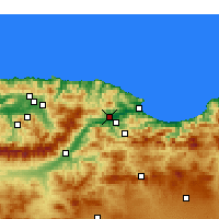 Nearby Forecast Locations - El-Kseur - Map