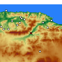 Nearby Forecast Locations - Akbou - Map