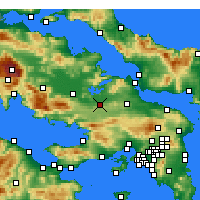 Nearby Forecast Locations - Thebes - Map