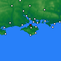 Nearby Forecast Locations - Cowes - Map