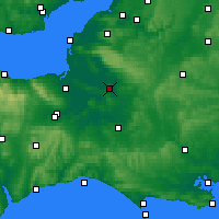 Nearby Forecast Locations - Glastonbury - Map