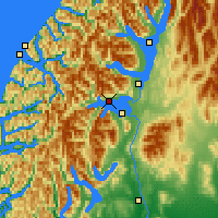 Nearby Forecast Locations - Lake Manapouri - Map