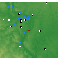 Nearby Forecast Locations - East St. Louis - Map