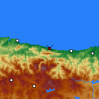 Nearby Forecast Locations - Llanes - Map