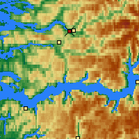 Nearby Forecast Locations - Førde - Map