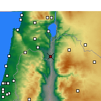 Nearby Forecast Locations - Kfar Ruppin - Map