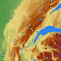 Nearby Forecast Locations - Les Rousses - Map