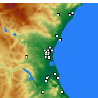 Nearby Forecast Locations - Burjassot - Map