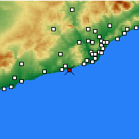 Nearby Forecast Locations - Sitges - Map