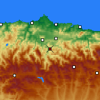 Nearby Forecast Locations - Mieres - Map