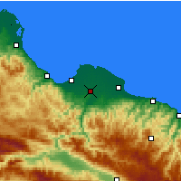 Nearby Forecast Locations - Çarşamba - Map