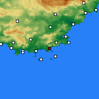 Nearby Forecast Locations - Le Lavandou - Map