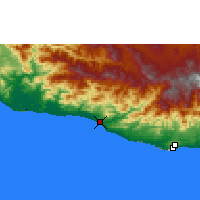 Nearby Forecast Locations - Puerto Escondido - Map