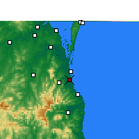 Nearby Forecast Locations - Gold Coast - Map