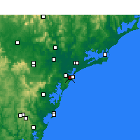Nearby Forecast Locations - Newcastle - Map