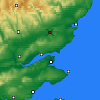 Nearby Forecast Locations - Forfar - Map