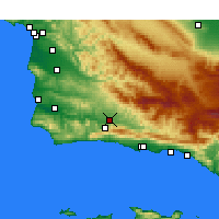 Nearby Forecast Locations - Santa Ynez - Map