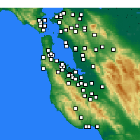 Nearby Forecast Locations - Atherton - Map