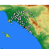 Nearby Forecast Locations - Corona del Mar - Map