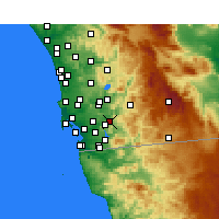 Nearby Forecast Locations - El Cajon - Map