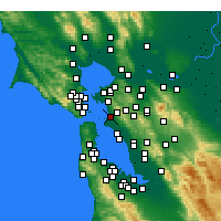 Nearby Forecast Locations - Emeryville - Map