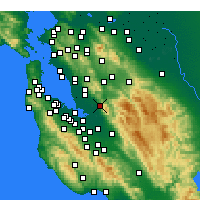 Nearby Forecast Locations - Fremont - Map
