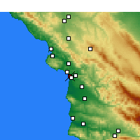Nearby Forecast Locations - Grover Beach - Map