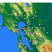 Nearby Forecast Locations - Hercules - Map