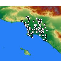 Nearby Forecast Locations - Lomita - Map