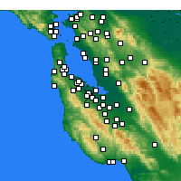 Nearby Forecast Locations - Menlo Park - Map