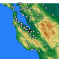 Nearby Forecast Locations - Mountain View - Map