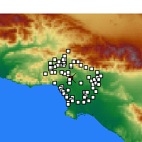 Nearby Forecast Locations - North Hollywood - Map