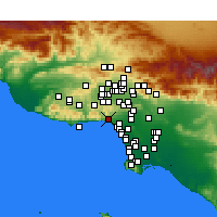 Nearby Forecast Locations - Pacific Palisades - Map