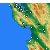 Nearby Forecast Locations - Scotts Valley - Map