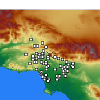 Nearby Forecast Locations - Sunland-Tujunga - Map