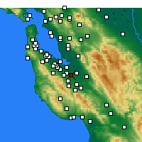 Nearby Forecast Locations - Sunnyvale - Map