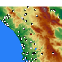 Nearby Forecast Locations - Valley Center - Map