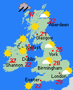 Forecast Mon Aug 08 United Kingdom