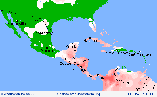Chance of thunderstorm Forecast maps