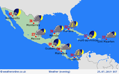 overview  Central America Forecast maps