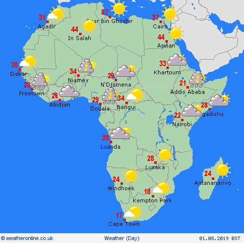 overview  Africa Forecast maps