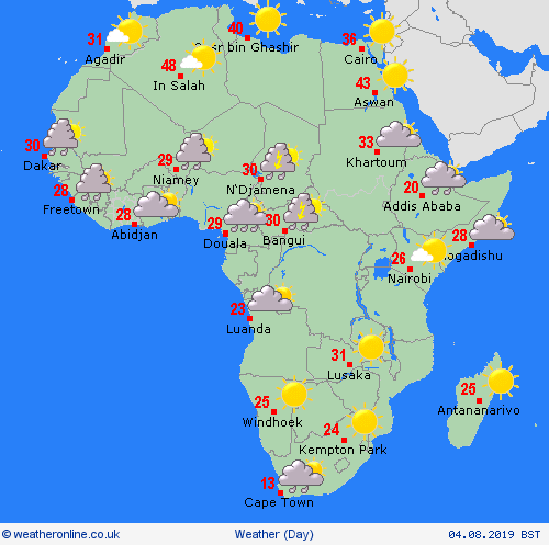 overview  Africa Forecast maps