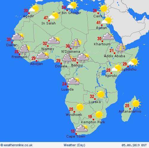 overview  Africa Forecast maps