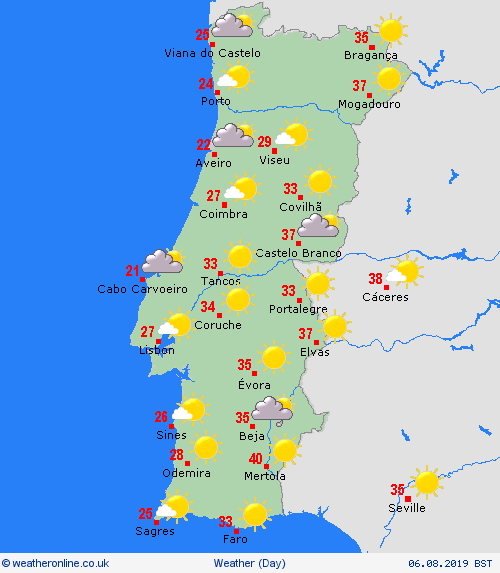 overview Portugal Europe Forecast maps