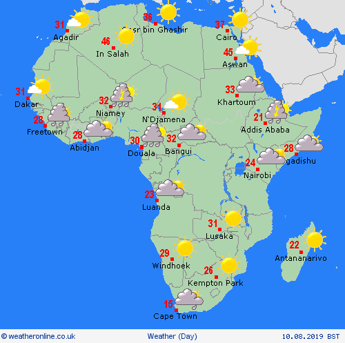 overview  Africa Forecast maps