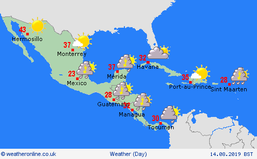 overview  Central America Forecast maps